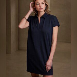 Navy Banana Republic Factory Dolman Short-Sleeved Polo Dress in XS